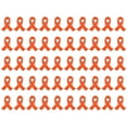 thumbnail image 1 of Orange Ribbon Brooch For Cancer Awareness Fashion Jewelry Pin For Women Clothing Bags Hats Decoration Accessory Support Cause Ribbon Pin 50PCS, 1 of 9