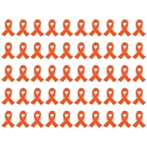 Orange Ribbon Brooch For Cancer Awareness Fashion Jewelry Pin For Women Clothing Bags Hats Decoration Accessory Support Cause Ribbon Pin 50PCS