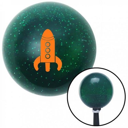 Orange Rocketship Green Metal Flake Shift Knob with M16 x 1.5 Insert Shifter Auto Brody