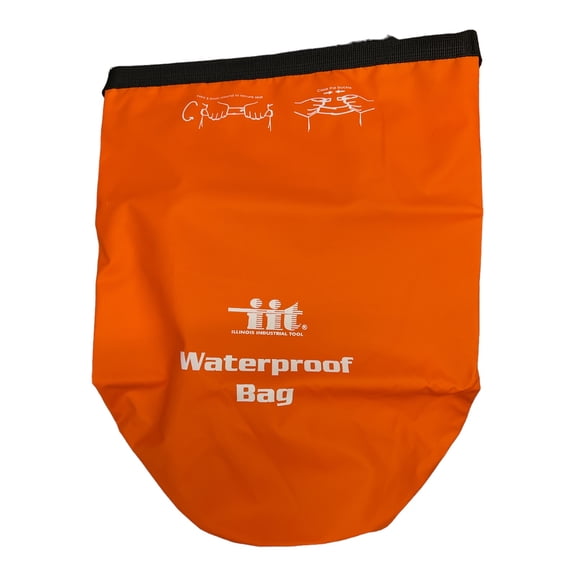 Orange Roll-Up Waterproof Bag Closure 1.5 Gallon