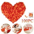 thumbnail image 1 of Orange Rose Petals, Fake Rose Petals, Artificial Roses Petals for Marry, Color Flower Petals for Romantic Night, 100Pcs Proposal Decorations Rose Petals, Party Decoration Rose Petals, 1 of 9