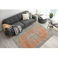 thumbnail image 1 of Orange Rug, Floral Rug, Medallion Rugs, Vintage Style Rug, Turkish Rug, Office Rug, Thick Rug, Easy To Clean Rug, Printed Rug, Faded Rug, 3.3'x6.5' - 100x200 cm, 1 of 8