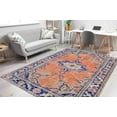 thumbnail image 1 of Orange Rug, Medallion Rug, Ethnic Pattern Rug, Luxury Rug, Turkish Rug, Popular Rug, Entry Rug, Runner Rug, Non-Slip Carpet, Living Room Rug, 3.3'x5' - 100x150 cm, 1 of 8