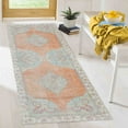 thumbnail image 1 of Orange Rugs, Medallion Rugs, Ethnic Pattern Rug, Chenille Printed Design Rugs, Turkish Rug, Car Mat, Machine Washable Rug, Luxury Rug, Runner Rug, 2.3'x3.3' - 70x110 cm, 1 of 8