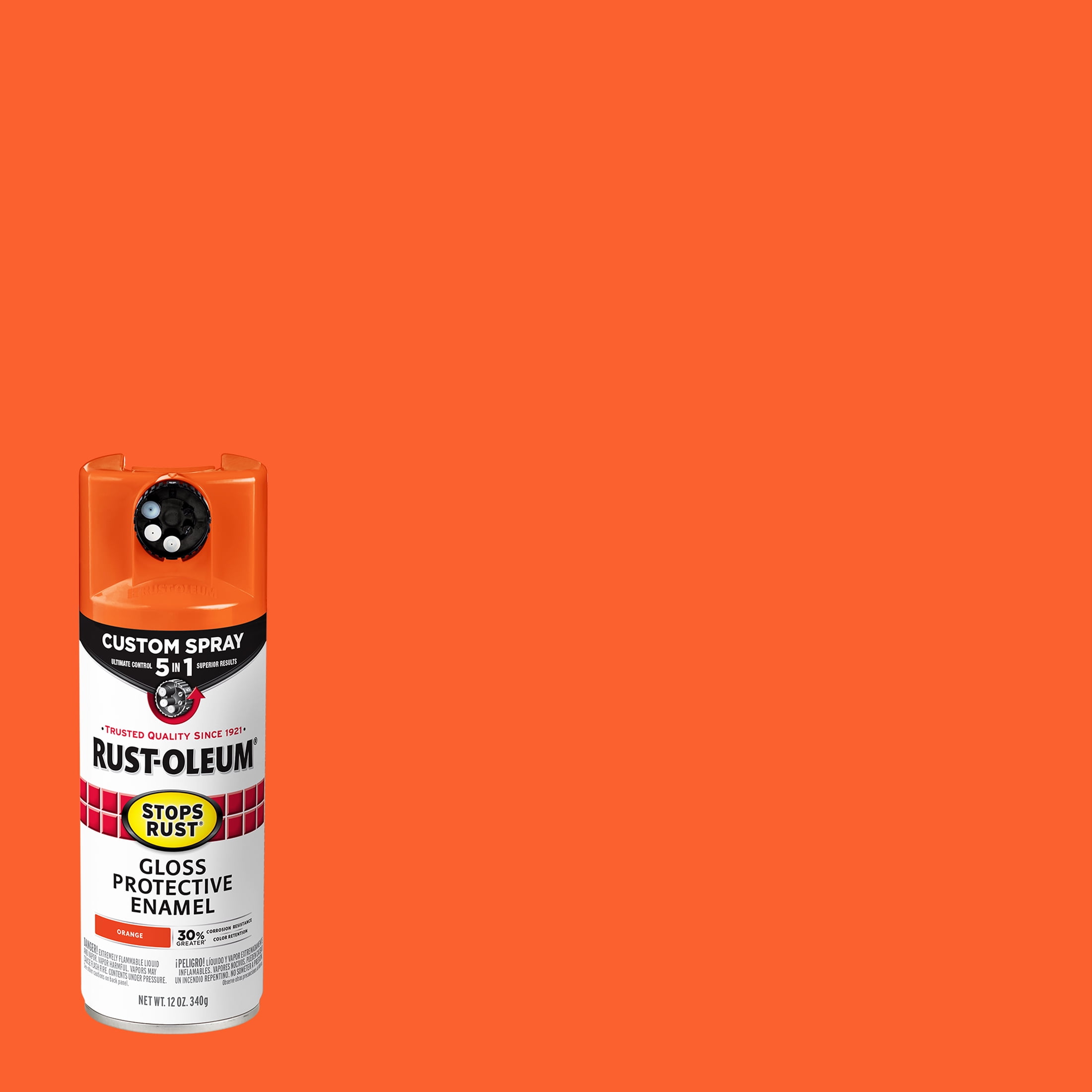 Heritage Red, Rust-Oleum Stops Rust Custom Spray 5 in 1 Satin