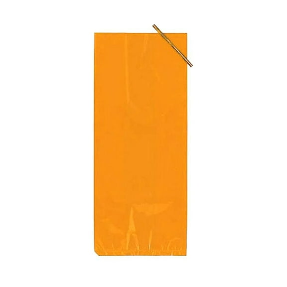 Orange Sack Bags | Orange Poly Bags - 11.5in. x 5in. - 36 Pieces/Pkg.
