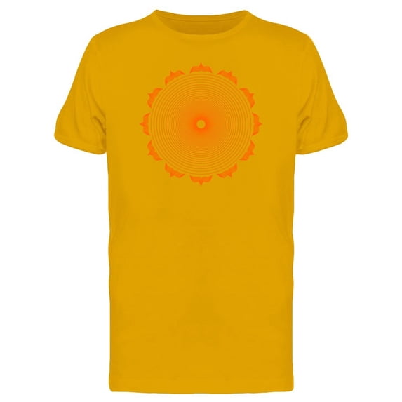 Orange Sacred Circle Mandala Tee Men's -Image by Shutterstock