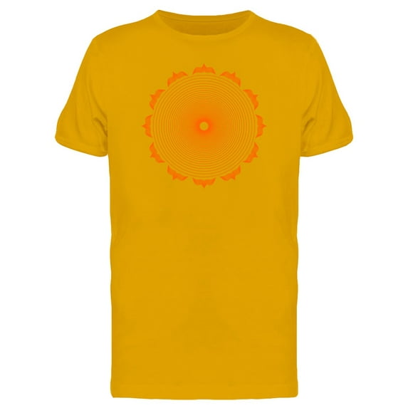 Orange Sacred Circle Mandala Tee Men's -Image by Shutterstock