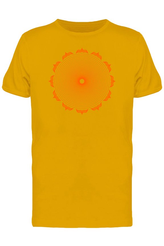 Orange Sacred Circle Mandala Tee Men's -Image by Shutterstock