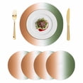 thumbnail image 1 of Orange Sage Green Ombre Round 13 Inch Placemats Set of 4, Abstract Aesthetics Modern Art HeatResistant Non Slip Place Mats for Dining Table, Wipeable Braided Kitchen Table Mats for Housewarming, 1 of 9