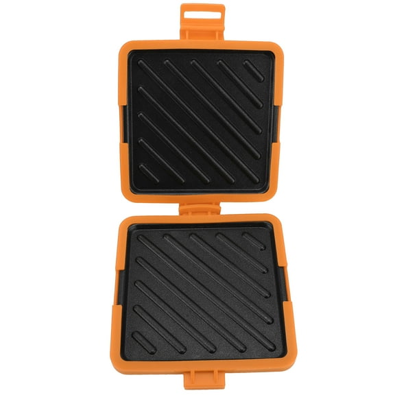 Orange Sandwich Maker Cordless Toastie Press with Adjustable Straps, No Electricity Needed