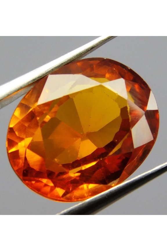 Orange Sapphire 11 Carat Natural Fire CERTIFIED Oval Cut Sparkling Rings Gems A+