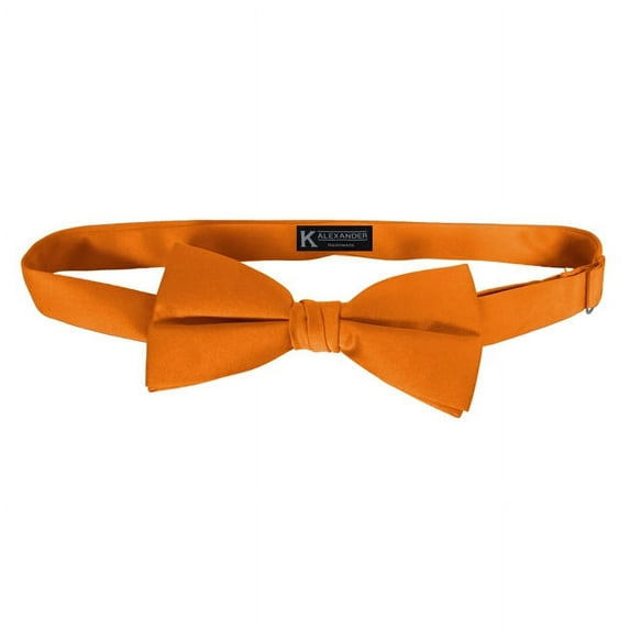 Orange Satin mens bow tie by K. Alexander