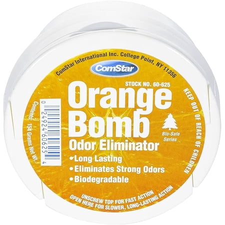 ComStar Orange Bomb, 8 Ounces, Orange-Scented Gel Cup, Works Fast To Eliminate Unwanted Odors, Great For Commercial, Industrial, Residential, Healthcare Buildings, Made In USA (60-625)