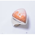 thumbnail image 1 of Orange Scolecite - India Gemstone 925 Sterling Silver Solitaire Ring s.8.5 A368, Beautiful Jewelry For Woman, New Year Sale, Valentin's Day Gift, 1 of 2