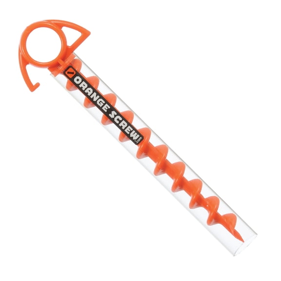 Orange Screw: The Ultimate Ground Anchor | Small Single | Made in The USA