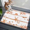thumbnail image 1 of Orange Sea Star Front Door Rugs 2x3 ft Summer Beach Fish Shell Sea Stars Orange Stripes Small Rug for Entryway Non Slip Washable Bathroom Door Mat Absorbent Floor Mat for Indoor Entrance, 1 of 9