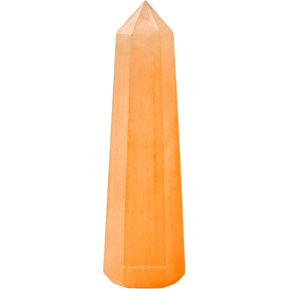 Orange Selenite Crystal Tower Obelisk Point (3" to 4" INCH)