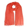 thumbnail image 1 of Orange Semi Sheer Viscose Extra Long Scarf Shawl, 1 of 3