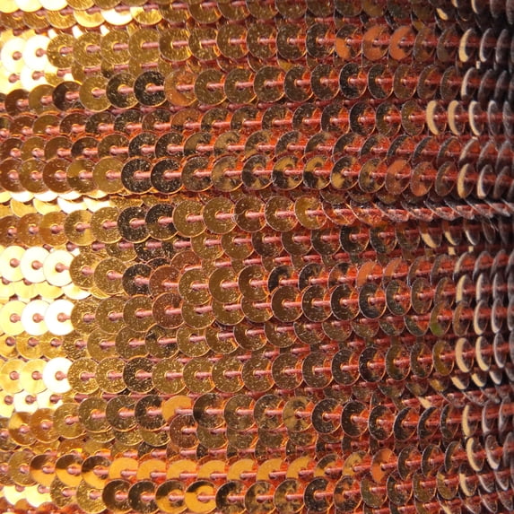 Orange Sequin Trim 4mm Center Stitched Shiny Metallic Made in USA