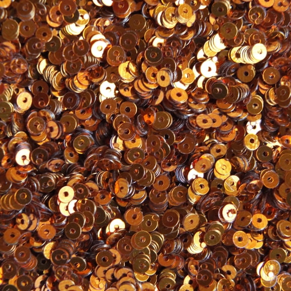 Orange Sequins 3mm Shiny Metallic Made in USA