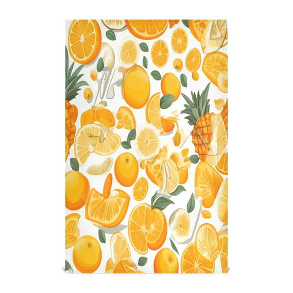 Orange Series Fruits Kitchen Towels Set of 4 Tea Towels for Kitchen Decorative Waffle Dishcloths 28x18in