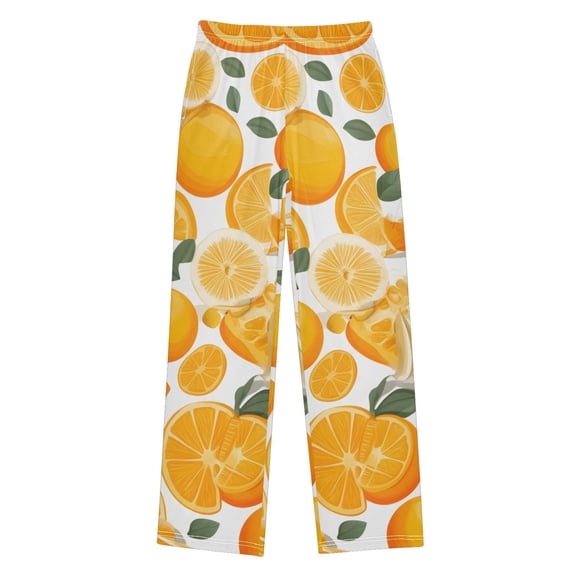 Orange Series Fruits Pajama Pants Soft Lightweight Lounge Pants Bottoms Sleep Pants Warm Comfy