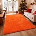 thumbnail image 1 of Orange Shag Area Rugs for Bedroom Living Room,8X10 Ultra Soft Fluffy Area Rugs for Dorm,Indoor Carpet Nursery Rugs for Kids Girls Room Home Halloween Decor, 1 of 17
