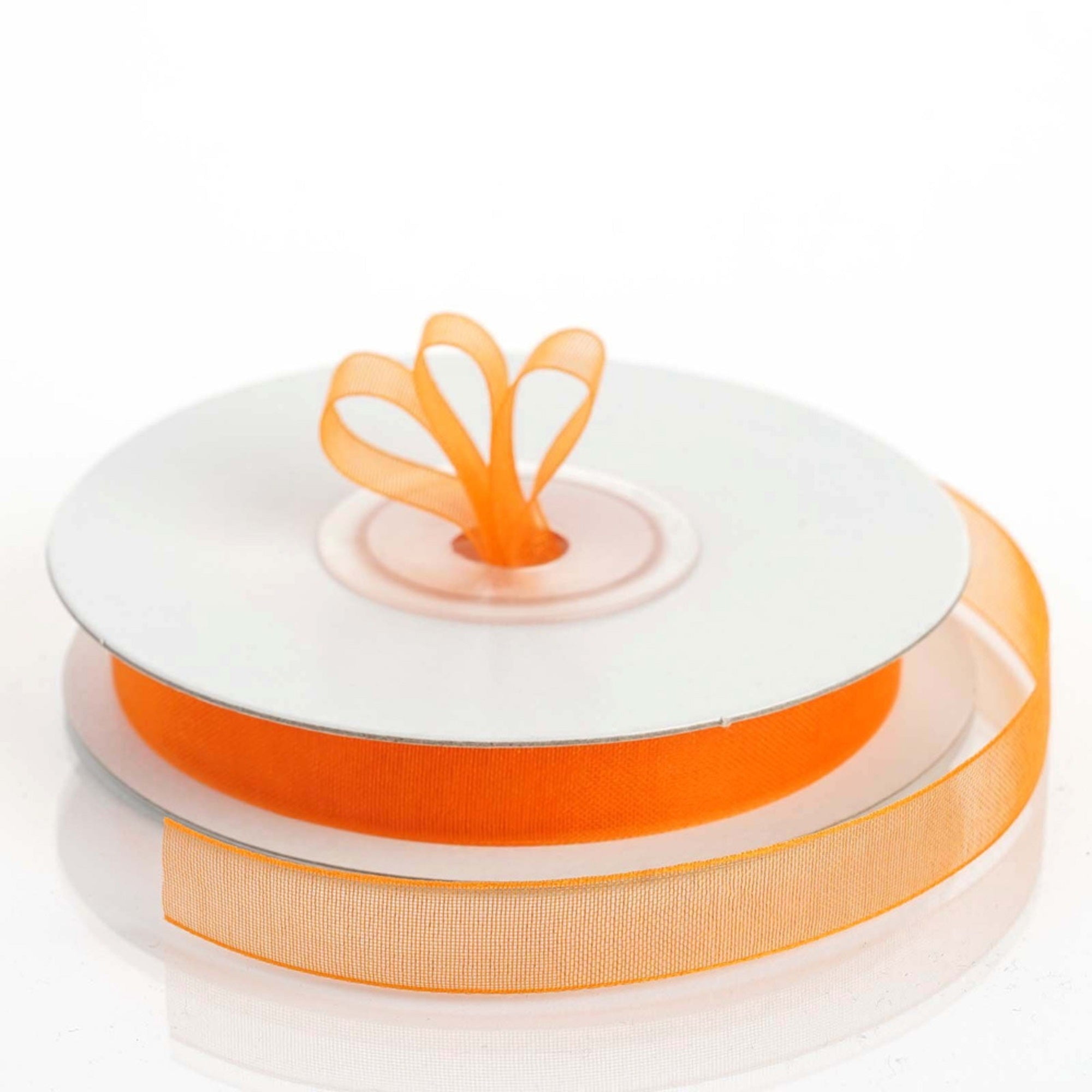 Organce Translucent Ribbon Orange Sheer Organza Ribbon - 3/8 Inch Wide - 25 Yards - Walmart.com