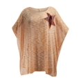 thumbnail image 1 of Orange Sheer Oversize Top With Sequin Star, 1 of 1