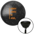 thumbnail image 1 of Orange Shift Pattern 53n Black Retro Metal Flake Shift Knob with M16 x 1.5 Insert Brody, 1 of 1