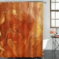 thumbnail image 1 of Orange Shower Curtain, Abstract Marble Fabric Shower Curtain for Bathroom, Modern Ombre Watercolor Ink Art Shower Curtain Set with Hooks, 72 x 72, 1 of 6