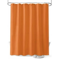 Orange Shower Curtain, Solid Color Waterproof Shower Curtain Set with 12 Hooks Lightweight Washable Fabric Shower Curtains for Bathroom 36x72 Inches