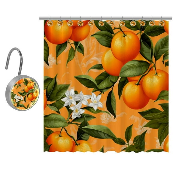 Orange Shower Curtain for Bathroom