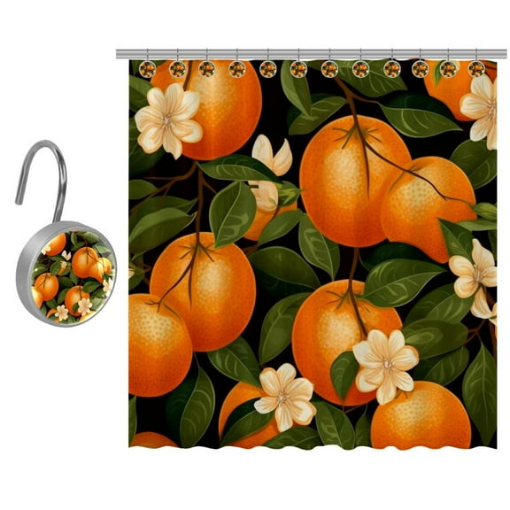 Orange Shower Curtain for Bathroom