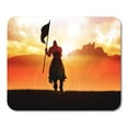 thumbnail image 1 of Orange Silhouette of Medieval Knight on Horse Carrying Flag Dramatic Mousepad Mouse Pad Mouse Mat 9x10 inch, 1 of 3