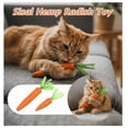 thumbnail image 1 of Orange Sisal Carrot Cat Toys,Cat Dental Chew Toy Kitten Teething Toys for Indoor Cats Interactive Toys - 2Pcs(S & L), 1 of 8
