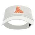 thumbnail image 1 of Orange Skate Embroidered Cotton Twill Sun Visor - White OSFM, 1 of 5