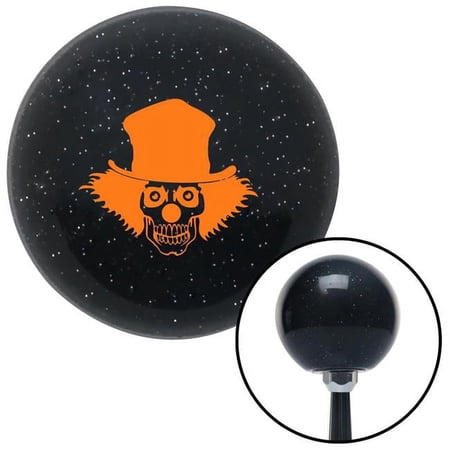 Orange Skull Clown Black Metal Flake Shift Knob with M16 x 1.5 Insert Shifter Auto