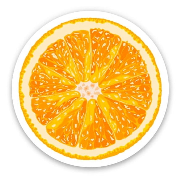 Orange Slice - 12" Vinyl Sticker Waterproof Decal