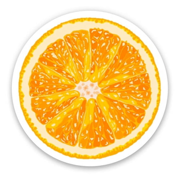 Orange Slice - 5" Vinyl Sticker - For Car Laptop I-Pad - Waterproof Decal