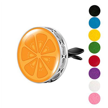 Orange Slice Enamel Car Vent Diffuser w/pads and gift box