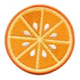 thumbnail image 1 of Orange Slice Round Patch Fresh Cut Citrus Embroidered Iron On, 1 of 2