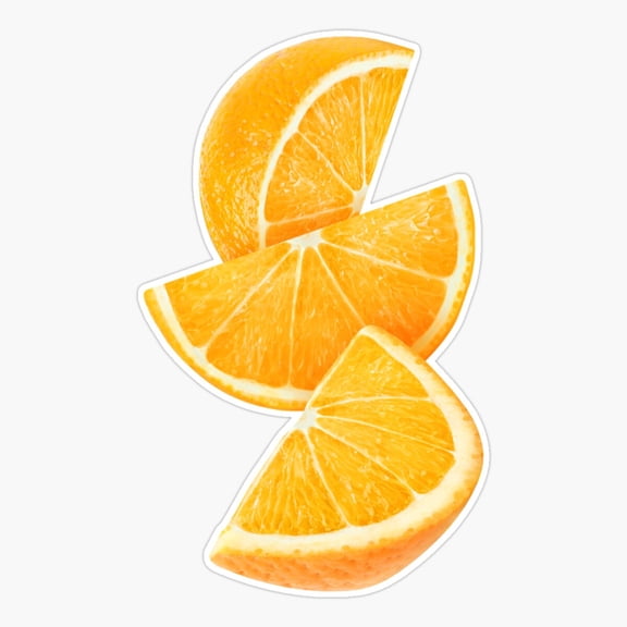 Orange Sliced Fruit Decor Art Cute Style Vinyl Sticker