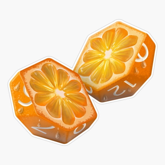 Orange Sliced Fruit Decor Art Garden Style Vinyl Sticker