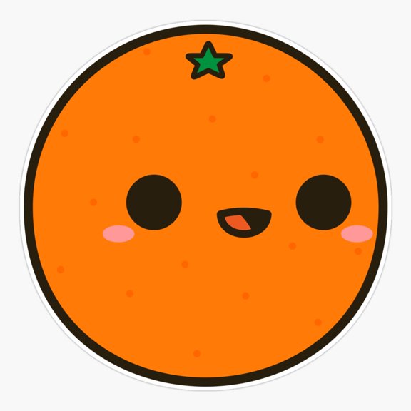 Orange Sliced Fruit Decor Art Kitchen Style Vinyl Sticker