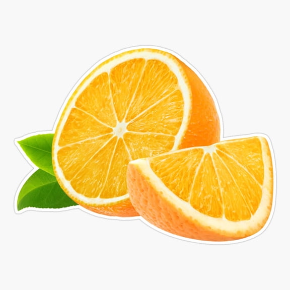 Orange Sliced Fruit Decor Art Market Style Vinyl Sticker