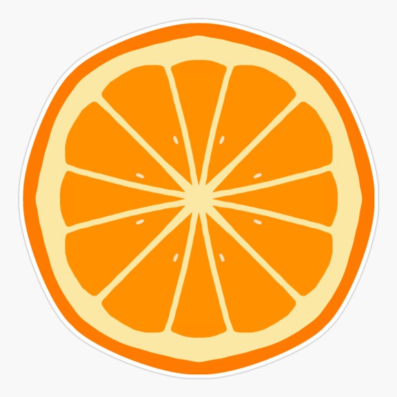 Orange Sliced Fruit Decor Art Tropical Style Vinyl Sticker