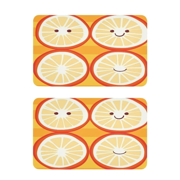 Orange Slices Illustration 2 Pack 4x2.5 Inch Magnetic Stickers Thick and Strong for Fridge Dishwasher Teaching