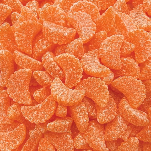 Orange Slices Jelly Candy, Sugar-Dusted, Unwrapped, Bulk Pack 2 Pounds